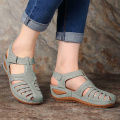 2021 New Women Sandals Vintage Wedge Sandals Buckle Casual Sewing Women Shoes Female Ladies Platform Retro Sandalias Plus Size