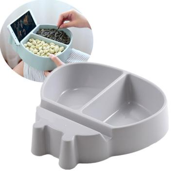 Creative Shape Bowl For Seeds Nuts And Dry Fruits Storage Box Garbage Holder Plate Dish Organizer With Phone Holder