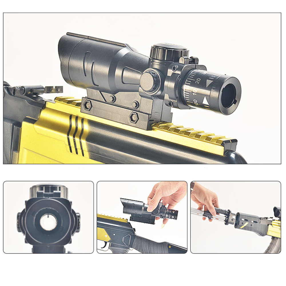 Plastic AKM AK 47 Toy Gun Assembly Pistol Weapon Air Gun Model Can shoot 7-8mm Water Gel Ball Water Beads Outdoor Toy Child Safe