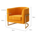 Nordic Luxury Flannel Living Room Chairs Leisure Armrest Sofa Chair Lazy Balcony Backrest Negotiation Chair Bedroom Furniture