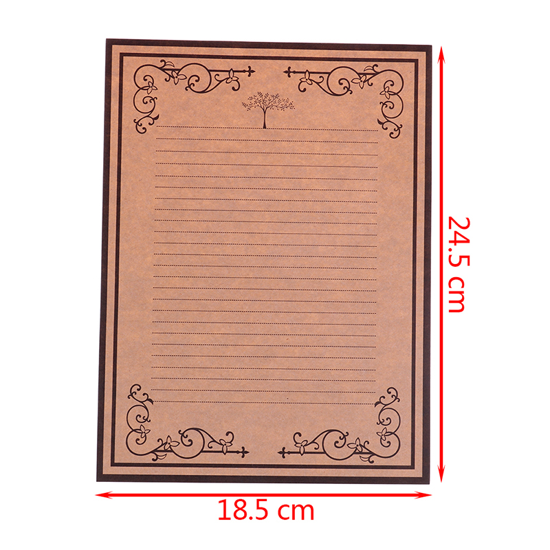 8 Sheets/set European Vintage Style Writing Paper Letter Stationery Office Supplies