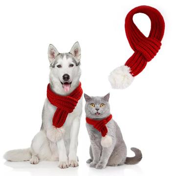 Pet Dog Cat Clothes Pet Christmas Scarf Elegant Teddy Scarf Cat Scarf Christmas Winter Warm Pet Scarf New Year Pet Costume