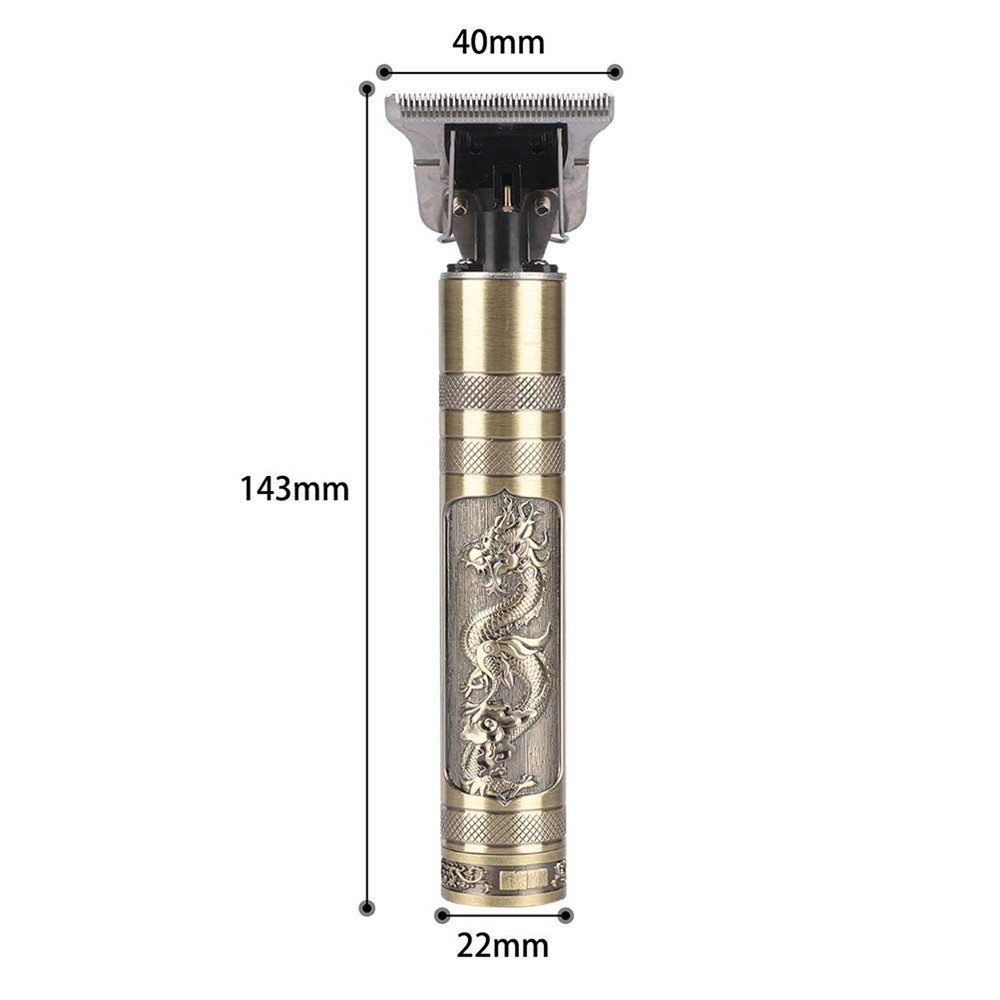 Hair Trimmer Clipper Golden Dragon Haircut Baldheaded Hair Cutting Machine Men Barber USB Ceramic Beard Cutter Styling Tool