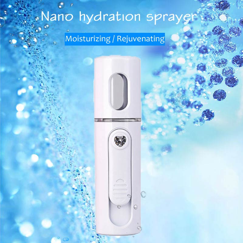 Mini Face Steamer Portable Nano Mist Facial Spa Sprayer USB Hair Steamer Charging Face Spray Instrument Water Moisturizing 40D