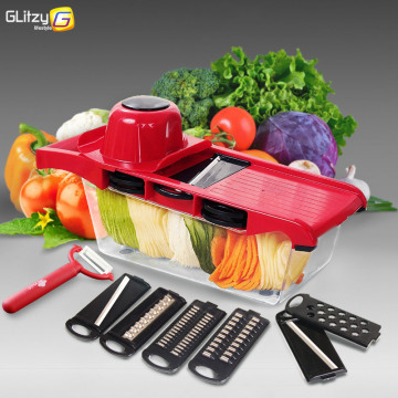 Vegetable Cutter 6 Dicing Blades Mandoline Slicer Fruit Peeler Potato Cheese Grater Chopper Kitchen Accessories Vegetable Slicer