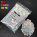 TCR321 White Iridescent Rainbow Hexagon Shape Nail Glitter Nail Art Decoration Body Glitter Eye Shadow Makeup Face Paint DIY