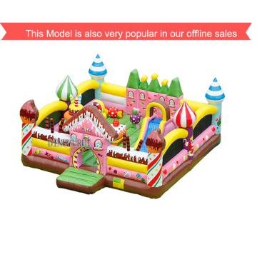 Inflatable trampoline candy Slide Park Bounce House outdoor playground jumping castle for Kids