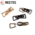Meetee 5/10pcs Metal Coat Button D Ring Belt Buckle Head Fur Cloak Hook Buckle DIY Garment Decor Adjustment Button Sew Material