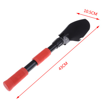 Foldable Shovel Outdoor Camping Survival Emergency Tools Multifunction Status Saw Shovel Hoe Pickaxe Crowbar