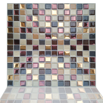 Fancytiles Waterproof Self Adhesive 3D Mosaic Wall Decal peel and stick vinyl tile kitchen backsplash