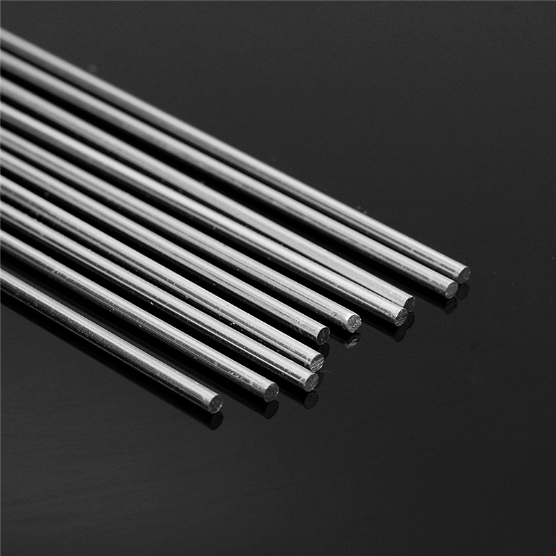 10pcs 3.2mmx230mm Silver Aluminum Alloy Welding Rod Low Temperature Metal Soldering Brazing Wire Solder TIG Filler Rods