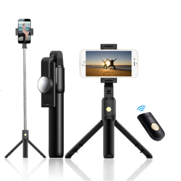 3 IN 1 Extendable Selfie Stick Wirleless Bluetooth Tripod With Shutter Remote Mini Handheld Foldable Monopod With Convex Mirror