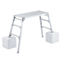 GW Work bench platform anodized Aluminum Step silver Ladder Drywall Safe Heavy Duty Portable Bench Folding Ladders Stool
