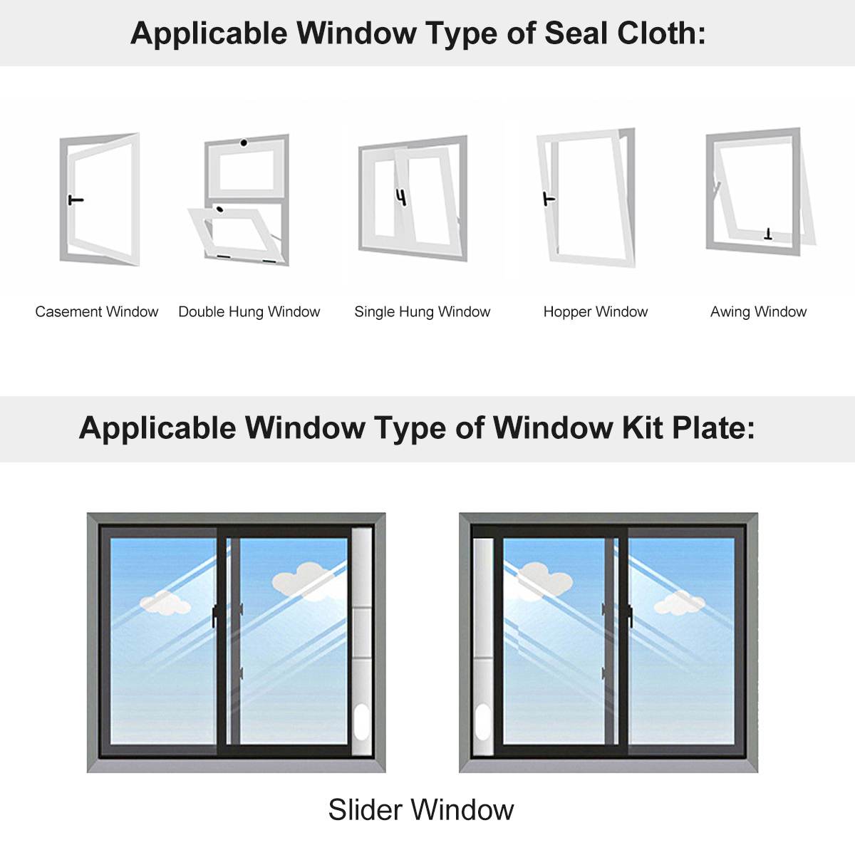 Portable Air Conditioner Accessories Window Plate Door/Window Seal Cloth Adaptor Exhaust Hose Tube Mobile Air Conditioner Parts