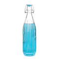 1 Liter vertical stripe glass water drinking bottle