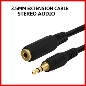 1M 3.5mm Jack M/F Extension Cable Power Cord Male to Female Power Cords Extension Earphone Cord Extension Cable Black