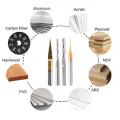 40pcs 3.175mm Titanium Coated Essential CNC Router Bits End Mill Cutter Mini PCB Carbide Router Bits Kit Set For Milling Tools