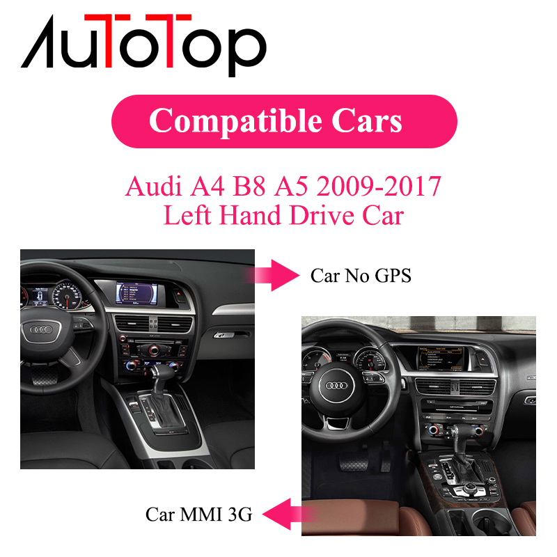 AUTOTOP 10. 25" 2din Car Radio Android 10 Car Multimedia Player for A4 A5 S4 S5 2009-2016 GPS Navigation WiFi BT 2G RAM 32G ROM