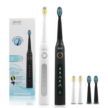 Electric High-frequency Sound Waves Toothbrush Sonic Wave Rechargeable Replaceable Ultrasonic Whitening Smart Toothbrush