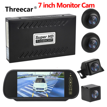 Car Parking Assistance Panoramic View All Round Rearview Camera System 360 degree with 7 Inch Color TFT LCD Car Mirror Monitor