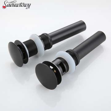 Black Bounce Sink European Copper Washbasin Glass Basin Push-On Drain Accessories Bathroom Drain Basin Sink Pop Up Drain