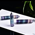 1PC Natural Crystal Fluorite Hexagonal Rod Crystal Point Quartz Crystal Mineral Ornament Modern Home Decoration Small Decoration