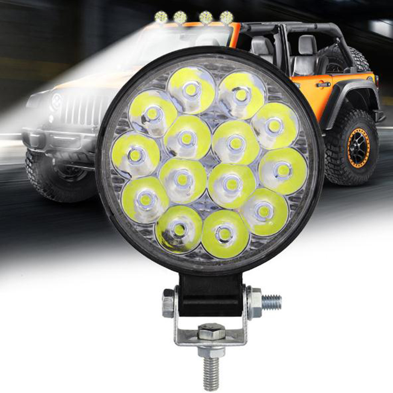 2500lm 42W Round LED Work Light Spotlight LED Light Bar For 4x4 Offroad ATV UTV Truck Tractor Motorcycle Fog lights