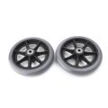 2pcs 6" Wheelchair Casters Small Cart Rollers Chair Wheels Accessories Grey Rubber Small Non Marking Wheelchair Wheel Accessorie