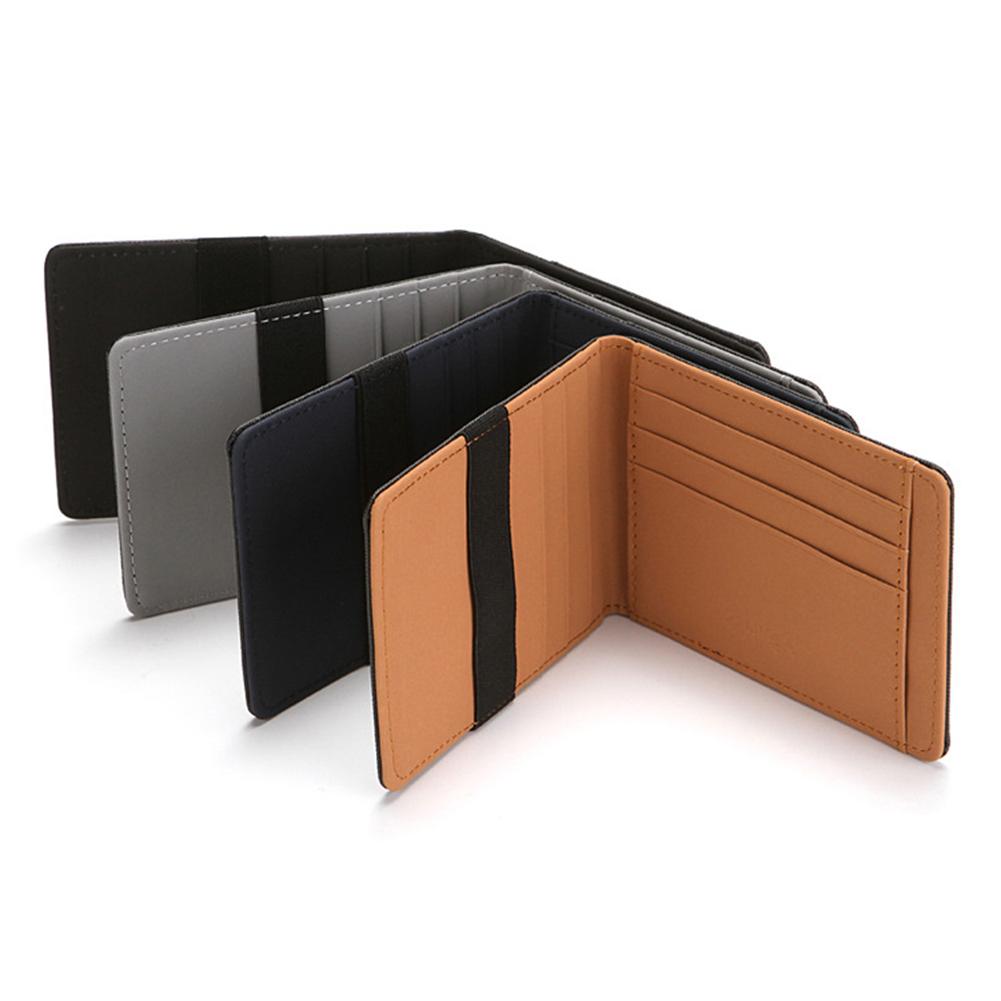 Men Credit Card Holder Minimalist RFID Blocking Wallet Card Holder Slim Wallet RFID Blocking Men Secure Faux Leather Bag Wallets