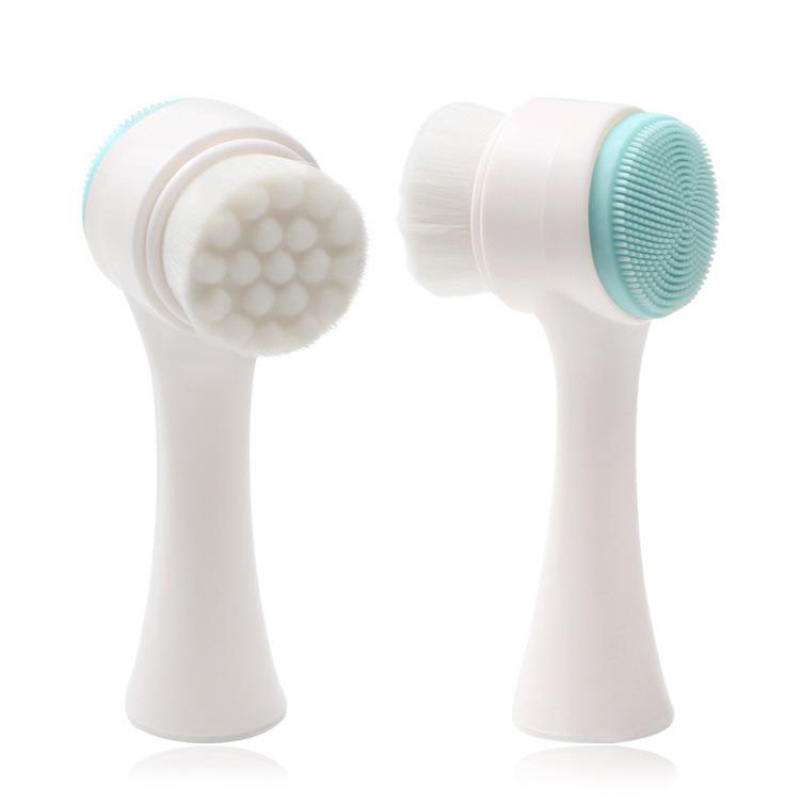 Hot Sale Soft Silicone Facial Cleansing Brush Women Makeup Brushes 3D Double Sides Multifunction Portable Face Cleaning Brushes