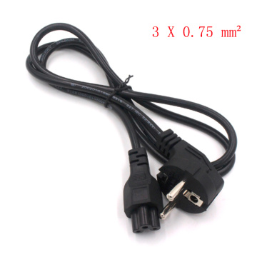 EU European AC Power Cord Euro IEC C5 Cloverleaf Power Lead Extension Cable 1.2m 1.5m 1.8m 3X0.75mm For Notebook Laptop Computer