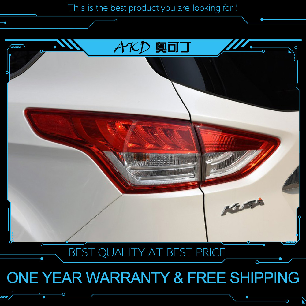 AKD tuning cars Tail lights For Ford Escape KUGA 2013-2016 Taillights LED DRL Running lights Fog lights angel eyes Rear parking