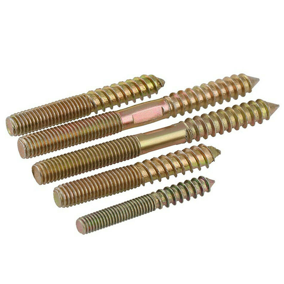 M6 M8 Hanger Bolts Double Ended Thread Lag Screws Wood Screws Furniture Fixing Self Tapping Screws Color Zinc Plated