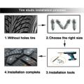 100pcs 12 mm Carbide Screw Tire Studs Snow Spikes Anti-Slip Anti-ice for Car/SUV/ATV/UTV with Installation Tool L1