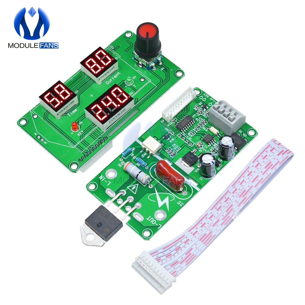 40A/100A Digital LED Digit Tube Display Time Control Double Pulse Encoder Machine Controller Spot Welder Module Board
