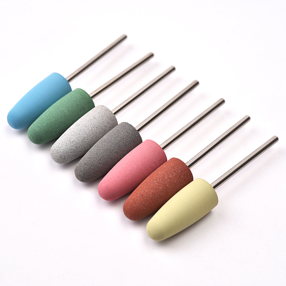 Rolabling 28 Types Rubber Silicone Nail Drill Bit Milling Cutter Polishing Tools Nail Buffer Bits Manicure Drill Accessories