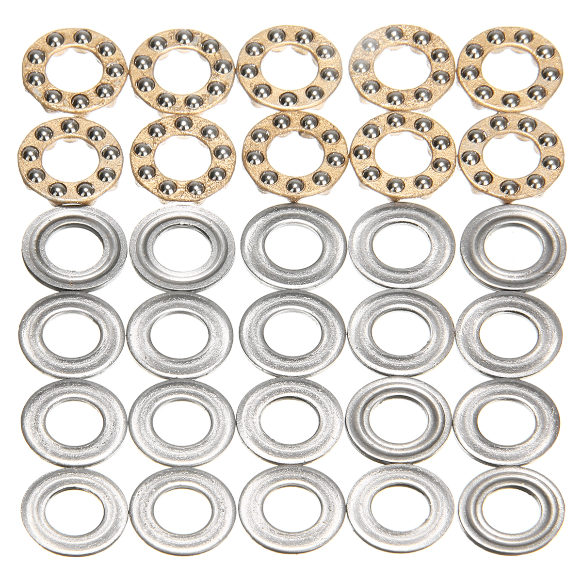 10Pcs High Precision Miniature Thrust Ball Bearings F8-16M Metal Axial Ball Bearing Set 8x16x5mm For Hardware Tool Parts