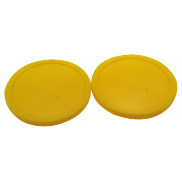 2Pcs Yellow Air Hockey Table Pusher Puck 82mm 3-1/4