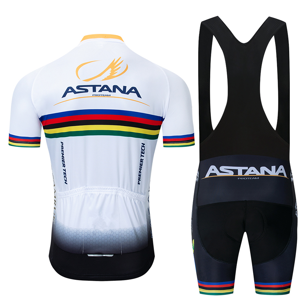 Black Astana 2020 summer cycling Sweatshirt set men's Short Sleeve Shirt MTB Jersey cycling clothing bicycle Maillot ciclismo