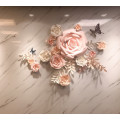 Window large pearlescent cardboard flower three-dimensional handmade flower finished rose wedding wedding background simulation