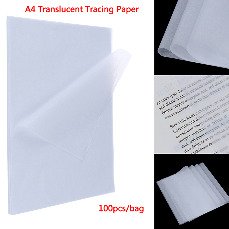 Hot sale 100PCS A4 Translucent Tracing Paper Copy Transfer Printing Drawing Paper for calligraphy engineering
