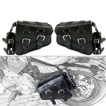 DERI Motorcycle Saddle Bags Side Storage Black left right alforjas para moto motorcycle bag For Harley Sportster XL883