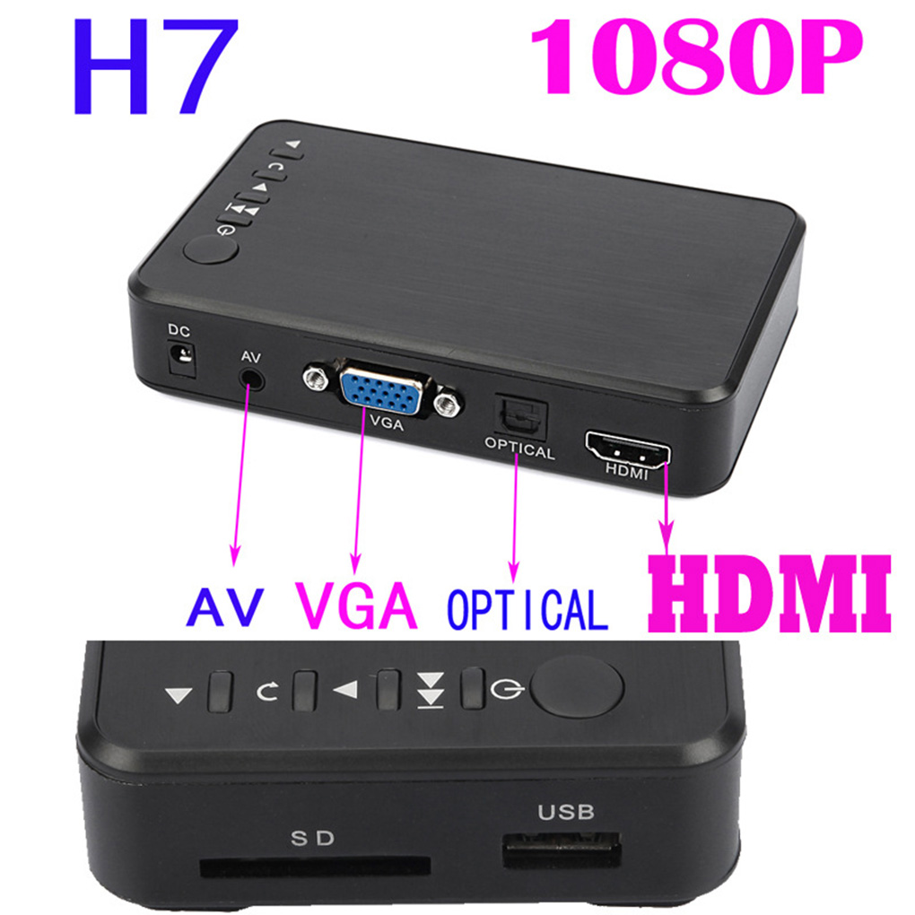 Mini Full HD Media multimedia Player Autoplay 1080P USB External HDD Media Player For SD U Disk HDMI VGA AV Output