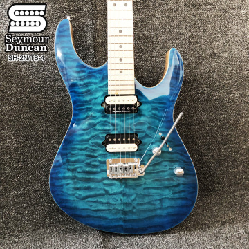 Lake Blue Electric Guitar Shr Quilted Maple Alnico Pickups