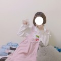 2019 Spring Women's New Japanese Fresh Cherry Kawaii Strap Dress Sweet Lolita Student Dress