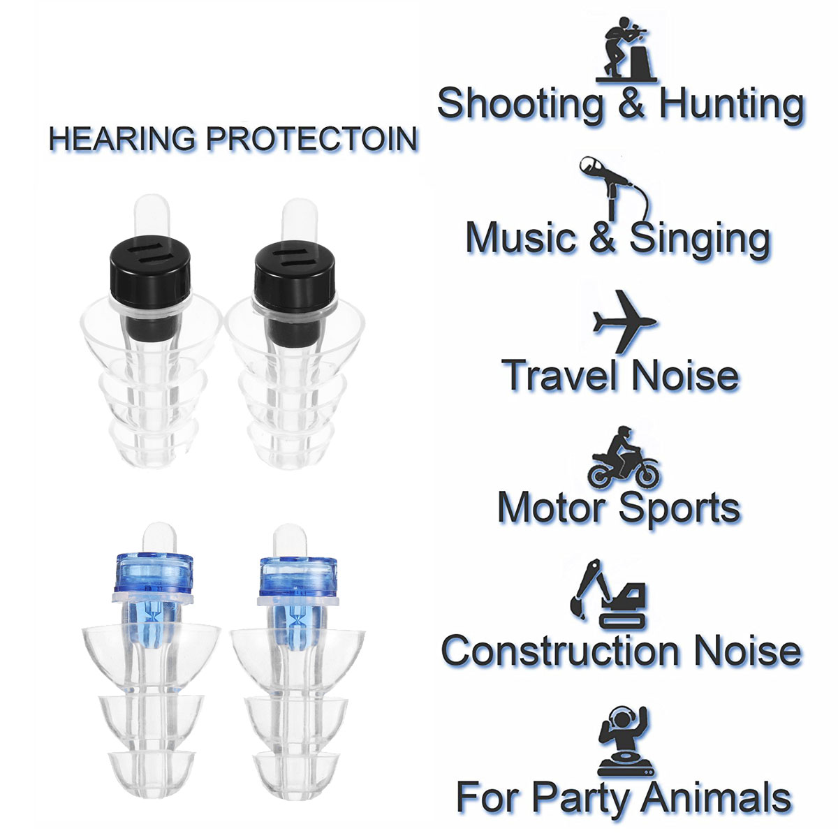 Anti Noise Ear Plugs Sleep Noise Reduction Cancelling Musician Hearing Protection Earplugs For Sleep Concert Bar Drummer Health