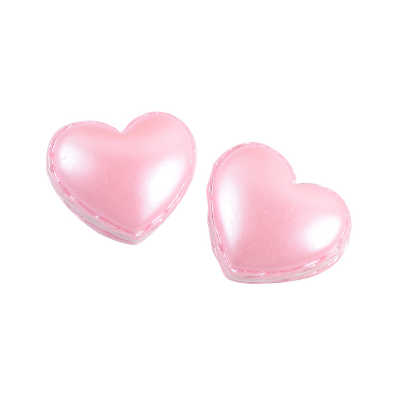 10Pcs Pearly Macaron Heart Shape Flatback Resin Cabochon Miniature Simualtion Fake Food Fit Phone Decoration DIY Scrapbooking