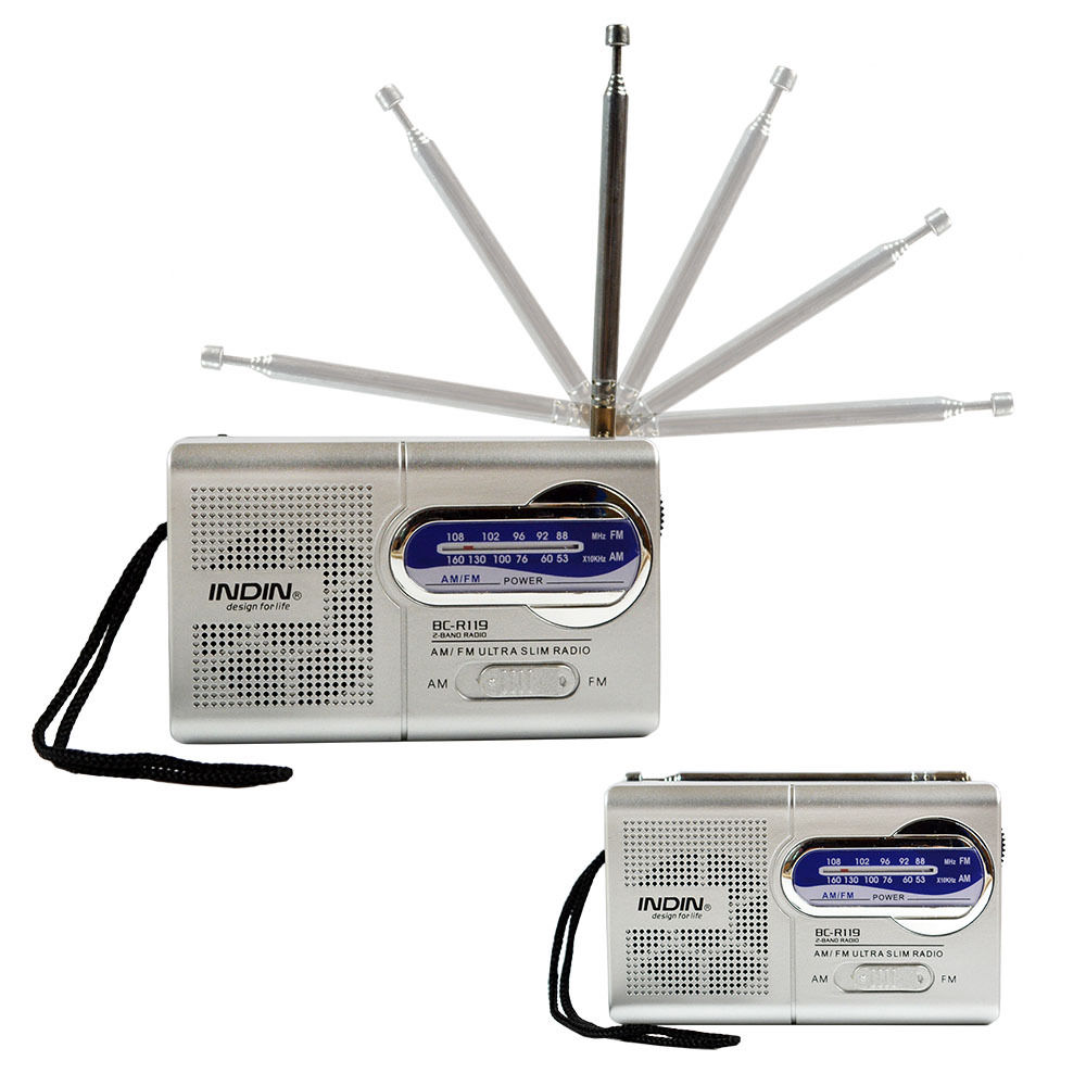 Portable Radio AM FM Receiver Telescopic Antenna Receiver Mini Pocket Built In Speaker Mini MP3 Music Kitchen Outdoor Player