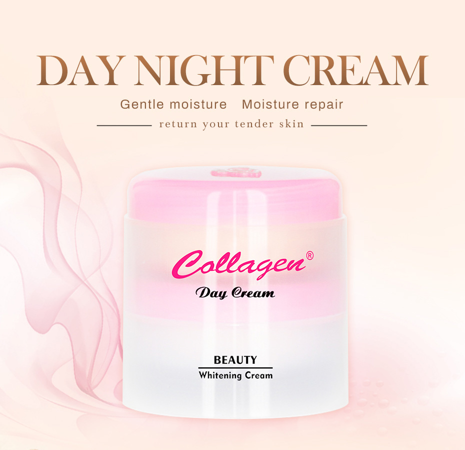 2PCS Vitamin E Day And Night Cream Collagen Beauty Cream Brightening And Blemish Cream English Pakcage Whitening Cream