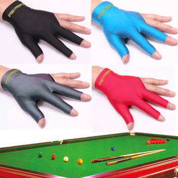 New Hot 1pc Spandex Snooker Billiard Cue Glove Pool Left Hand Open Three Finger Glove Fitness Accessory fast shipping